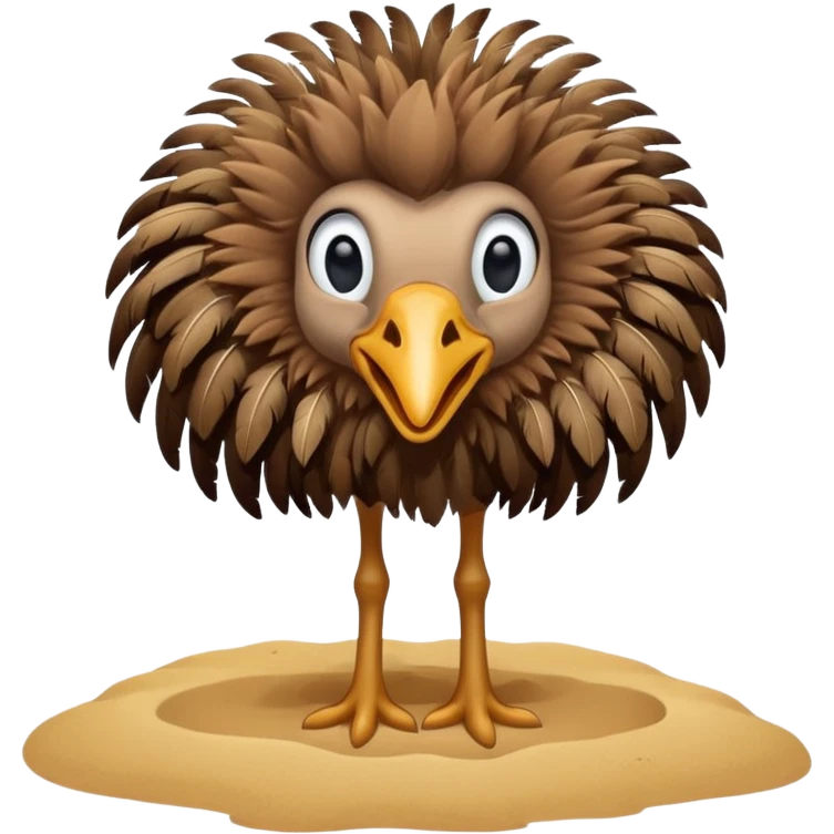 Ostrich with head in sand emoji