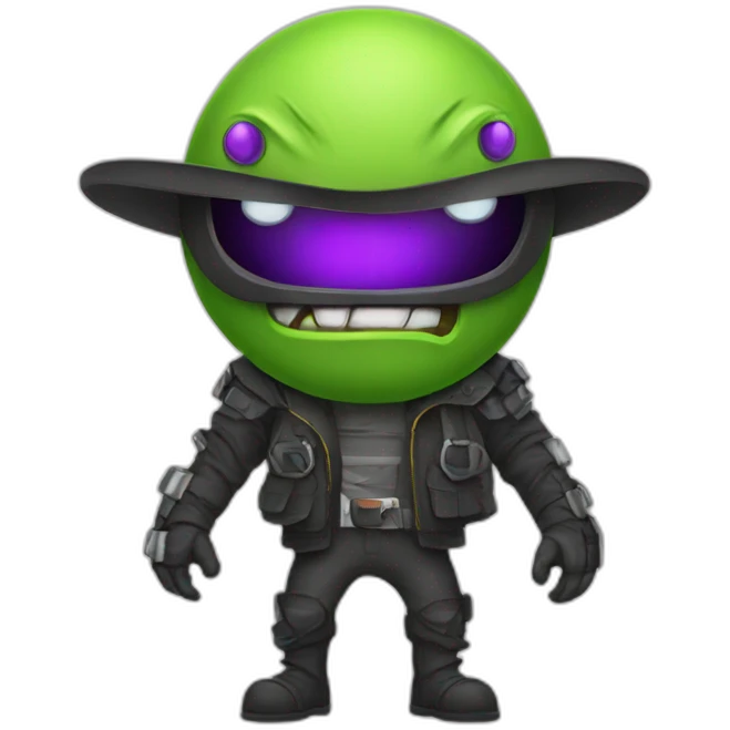 cool hacker monster  emoji