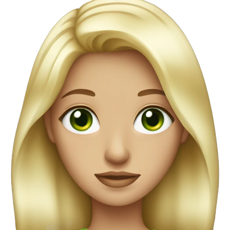  Blonde hair and green eyes  emoji