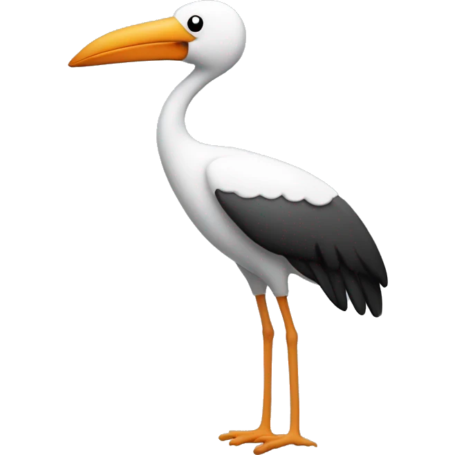 A stork that is also a beer bong. Focus on the stork, but a bong should go through it emoji