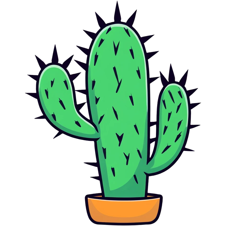 desert cactus with spikes emoji