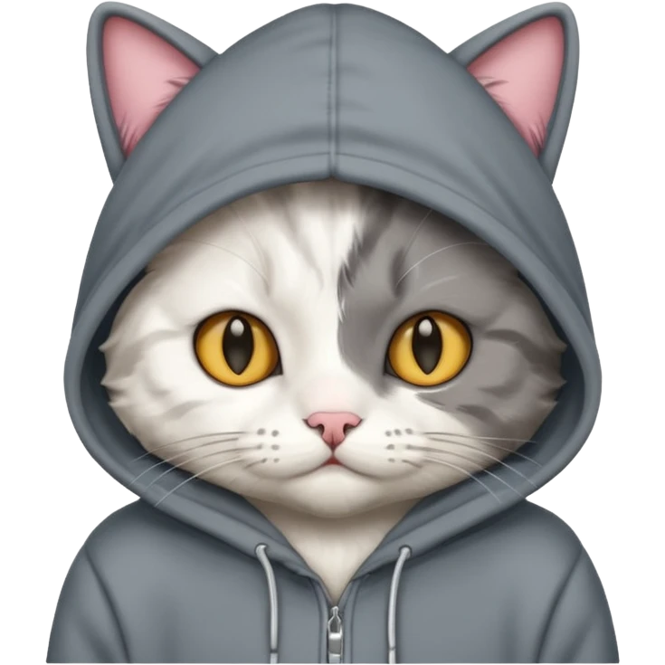 Cat wearing a hoodie  emoji