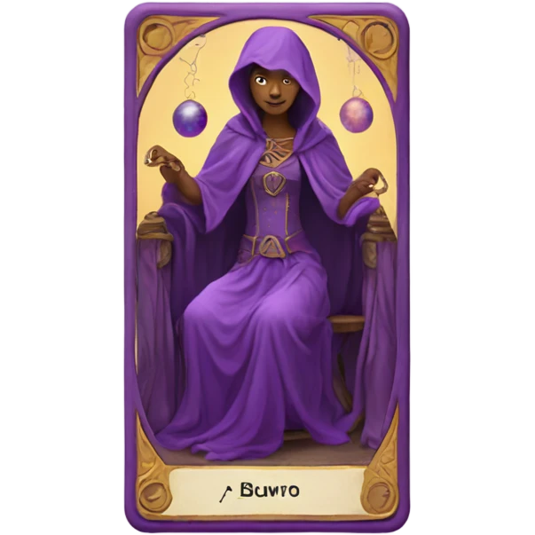 tarot cards purple colors emoji