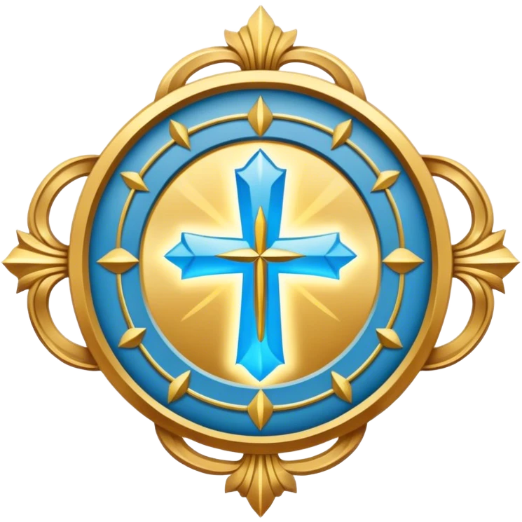Apostle's emblem with a touch of light blue emoji