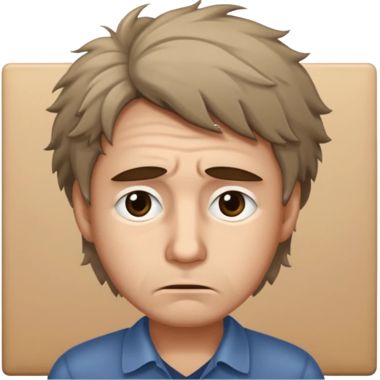 a shop owner who is not satisfied with local sales and is sad and tired of getting no response emoji