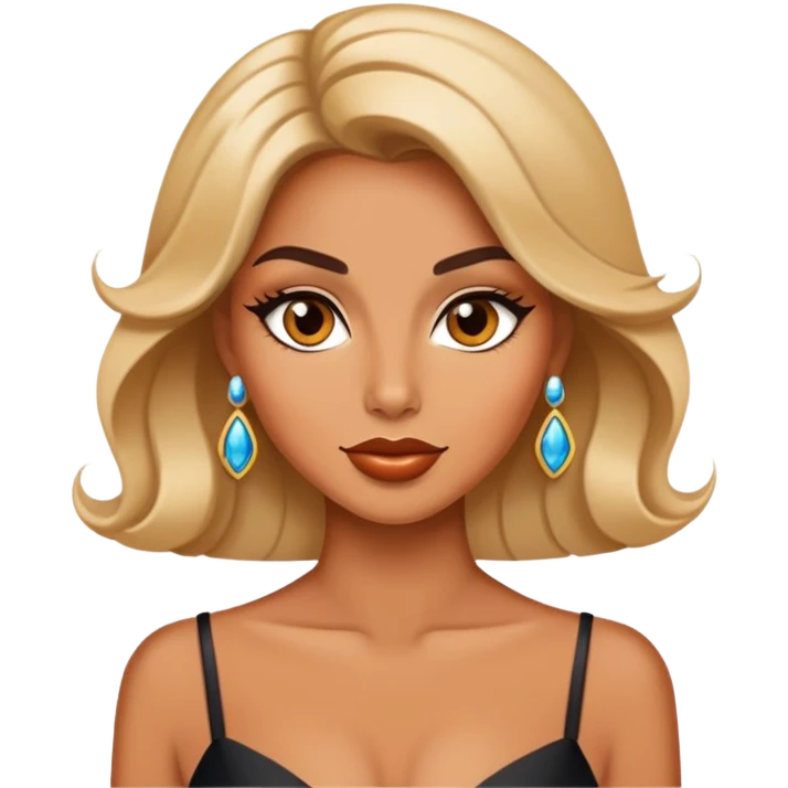 Rich sassy glam woman, super beautiful emoji