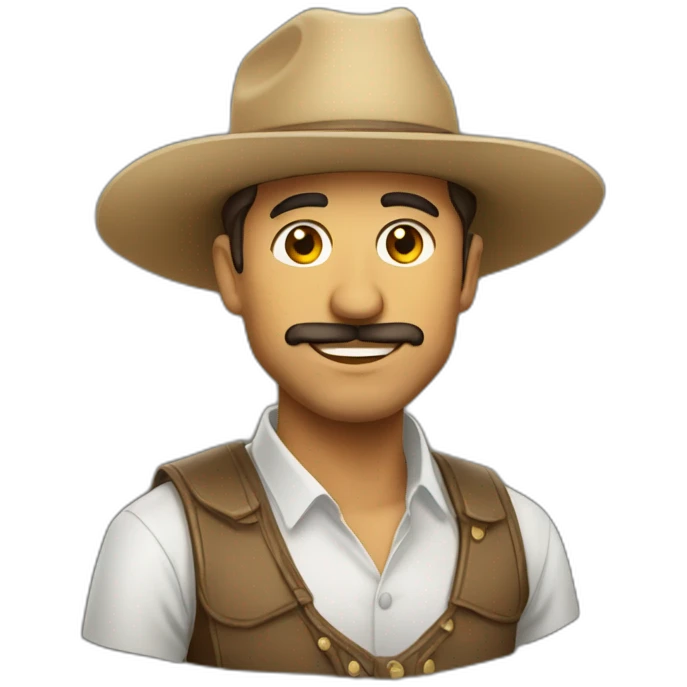 Hombre moreno con sombrero  emoji
