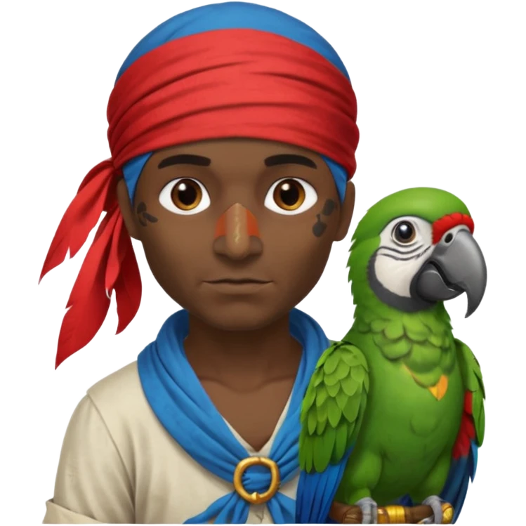 pirate and parrot emoji