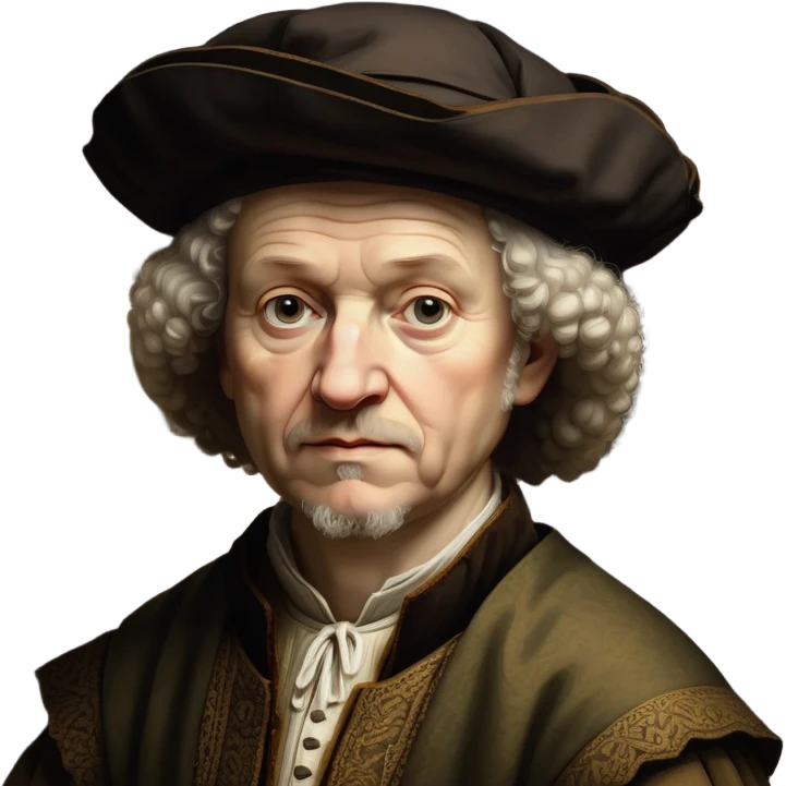 cinematic-realistic-portrait-of-rembrandt,-shown-as-a-master-artist-with-deep,-introspective-eyes-and-richly-detailed-period-clothing,-rendered-with-dramatic-chiaroscuro-lighting-that-emphasizes-his-legacy emoji