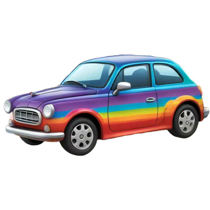 Rainbow car emoji