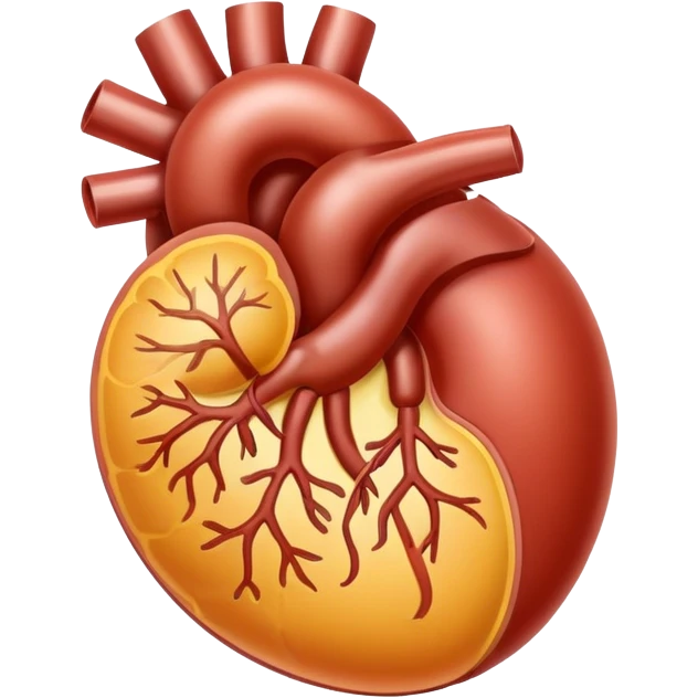 realistic kidney with shading and highlights emoji