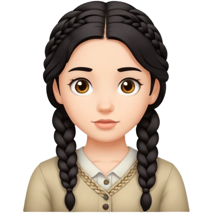 ragazza mora con treccia  emoji