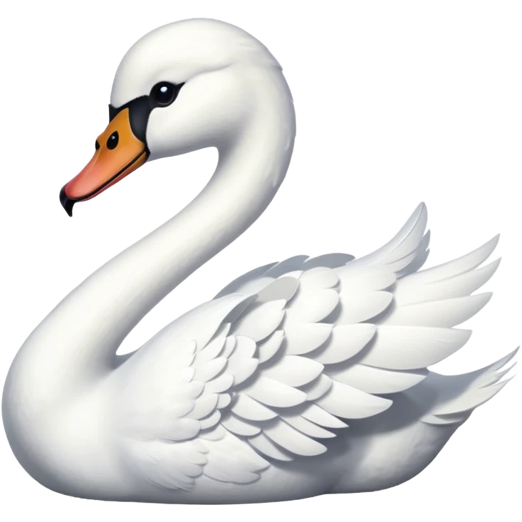 White swan  with the letter" U " which should be hidden emoji