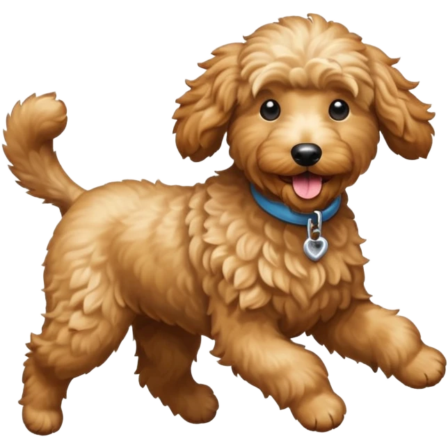 goldendoodle running emoji