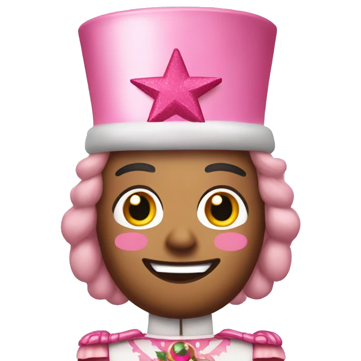 Pink Christmas Nutcracker  emoji