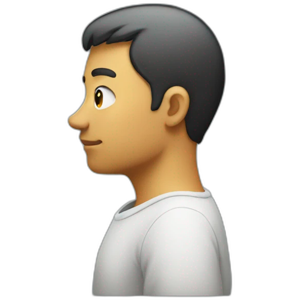 person-looking-over-his-back emoji