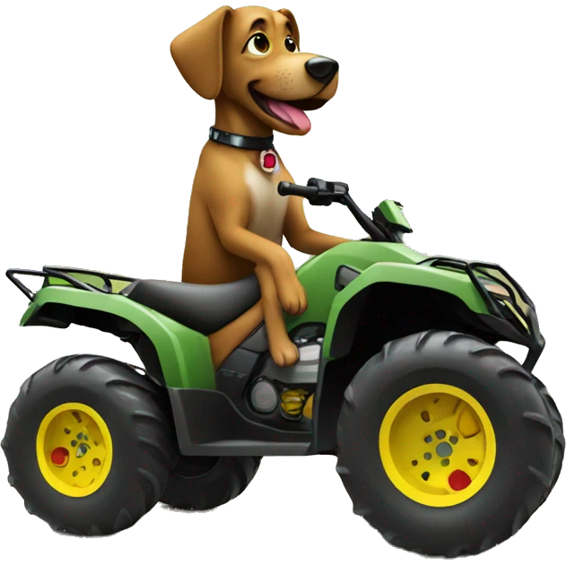 dog riding ATV emoji