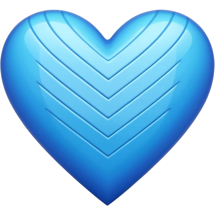 blue heart with a chevron pattern emoji