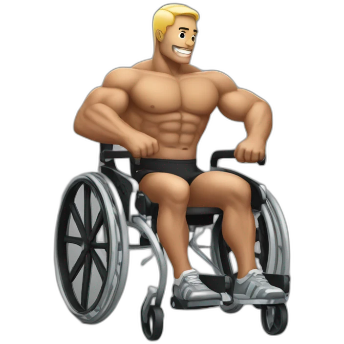 Body builder in a wheelchair  emoji