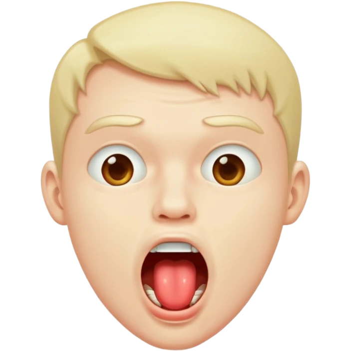 Guy drooling saliva coming out of mouth emoji