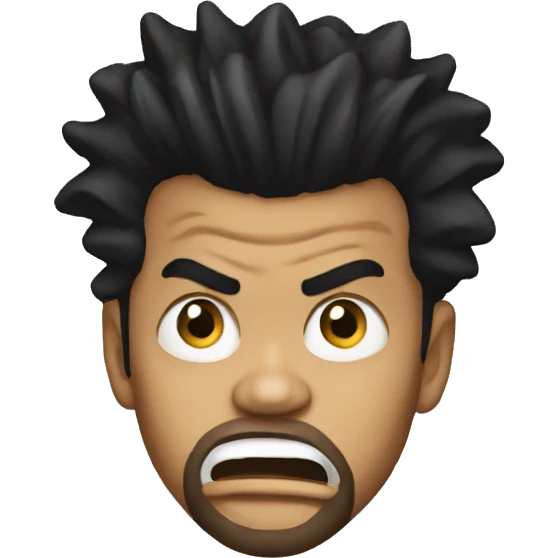 The Weeknd yelling  emoji
