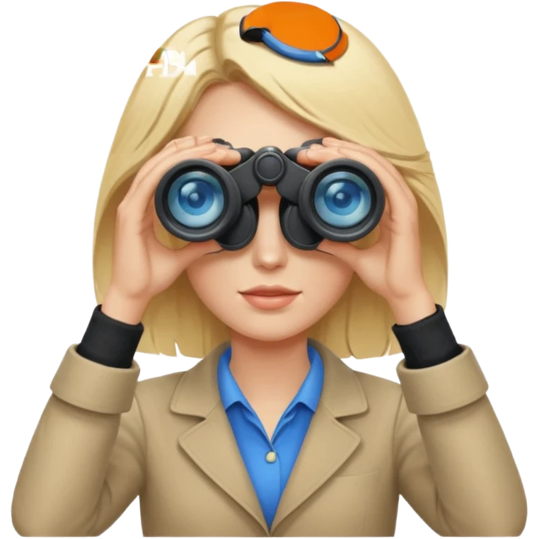 person looking through binocolars emoji