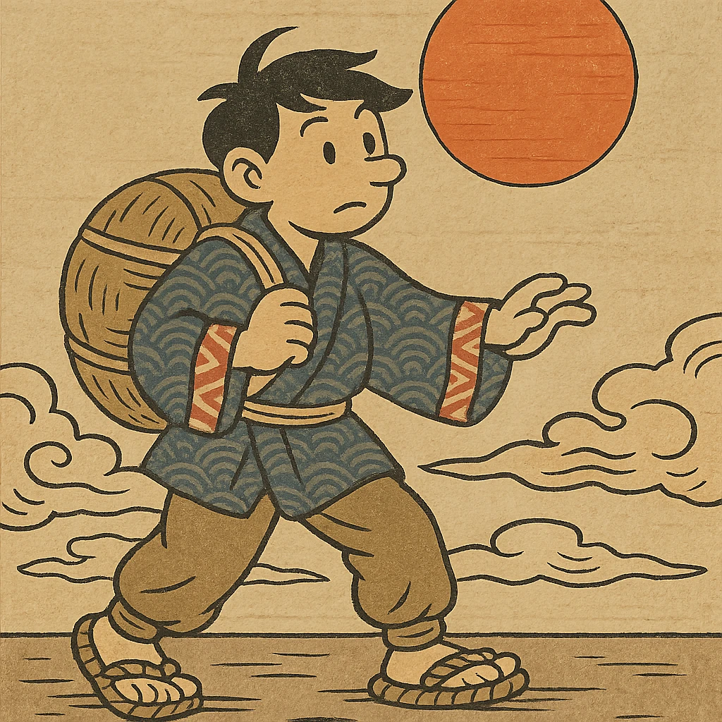 ukiyo-e style sun emoji
