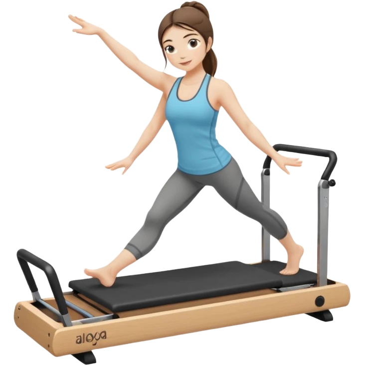 pilates reformer girl with alo clothes  emoji
