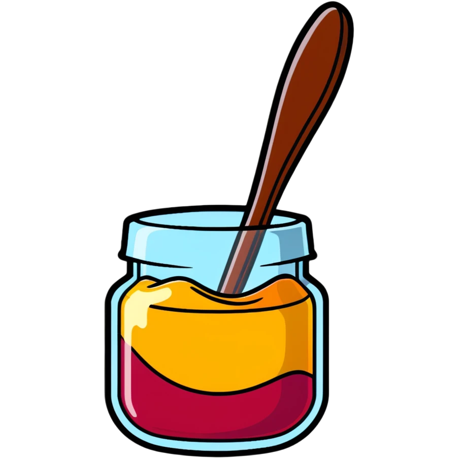 a spoonful of jelly emoji