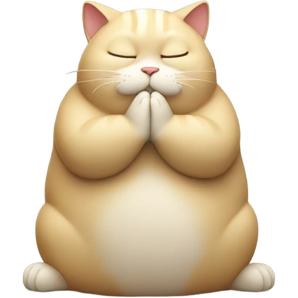 fat cat praying emoji