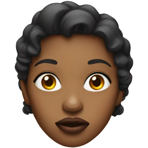 Woman with big lips emoji