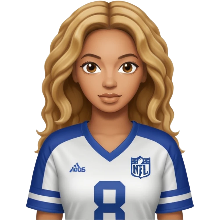 Beyonce in a football jersey  emoji