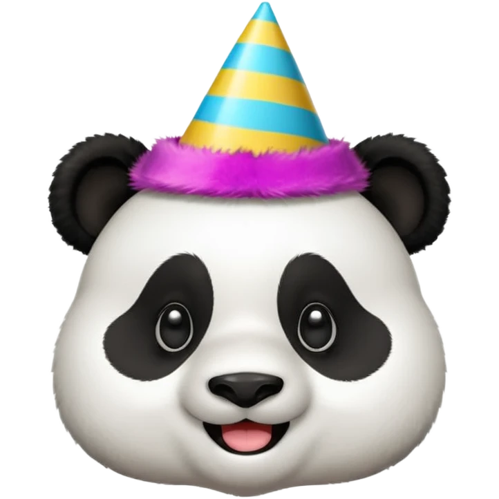 Panda with party hat emoji