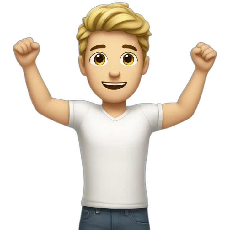 young french man, arms up emoji