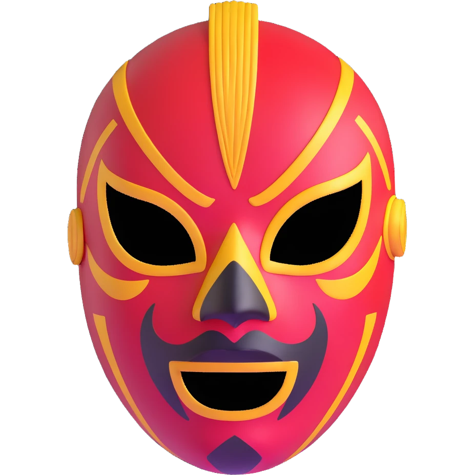 Louisiana themed luchador mask with jazz and Creole elements emoji
