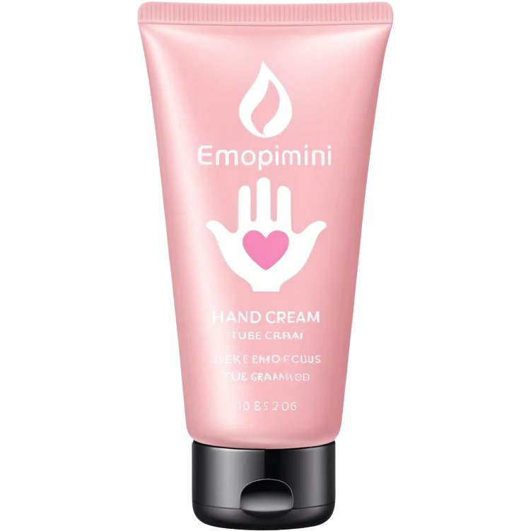 Pastel pink hand cream tube, sleek design, clean background emoji
