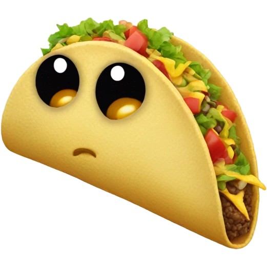 Taco eating monster emoji