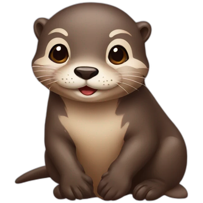 Flirty otter emoji
