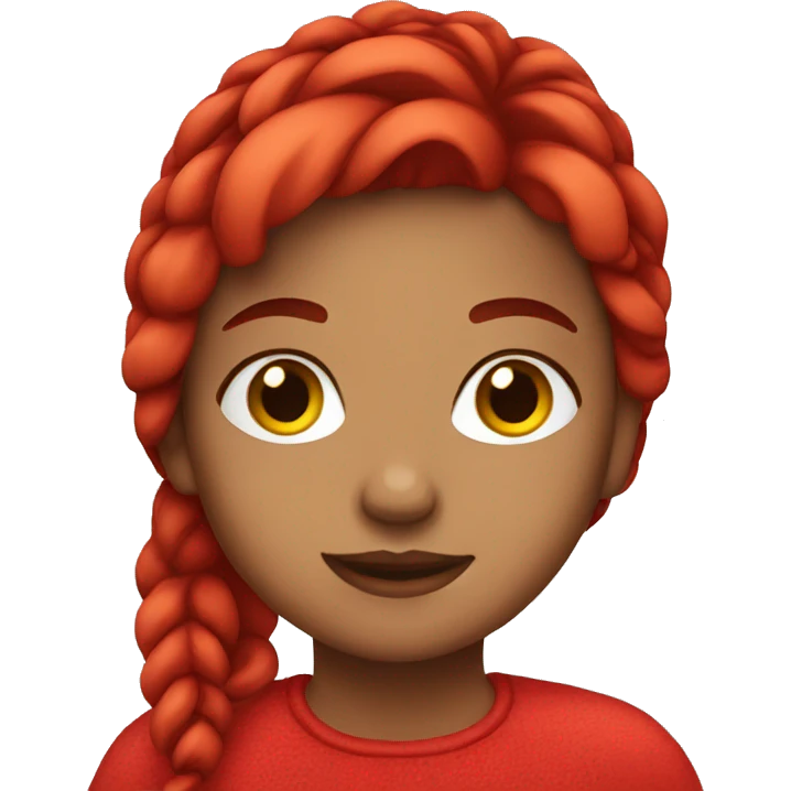 Girl in red emoji