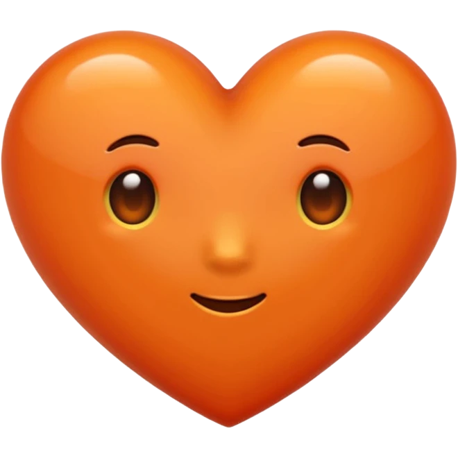 Dark Orange Heart Emoji emoji
