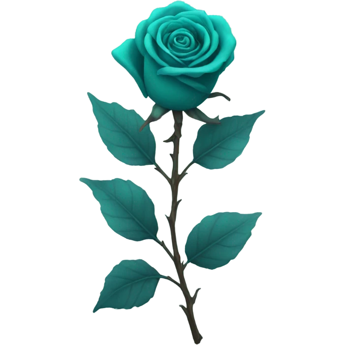 Teal withered rose emoji