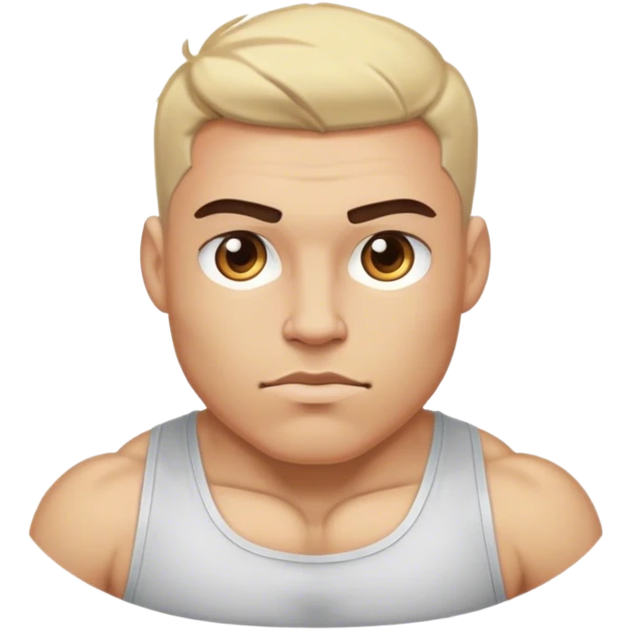 Light skin buff man wearing classes in a nonchalant outfit emoji