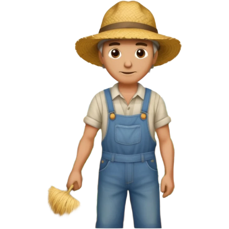 farmer cultivating a field emoji