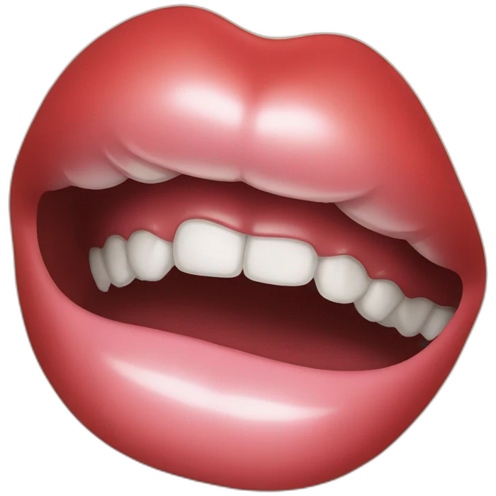 Hungry mouth wide open with lips beautiful emoji