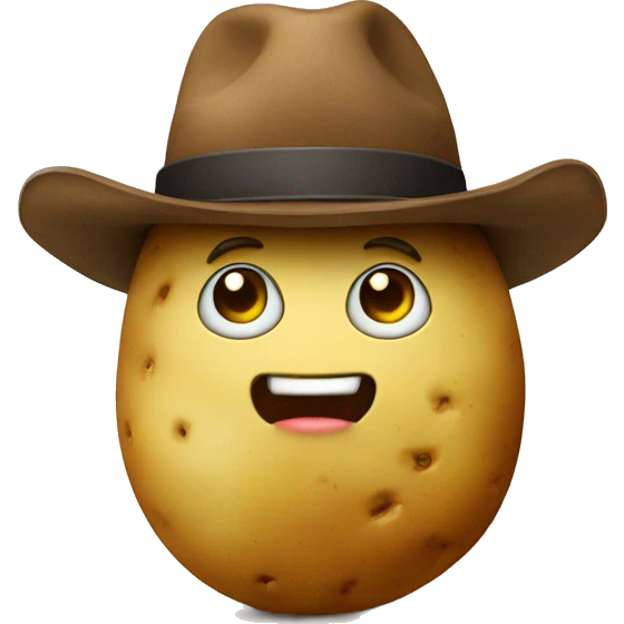 Potato wearing a hat emoji