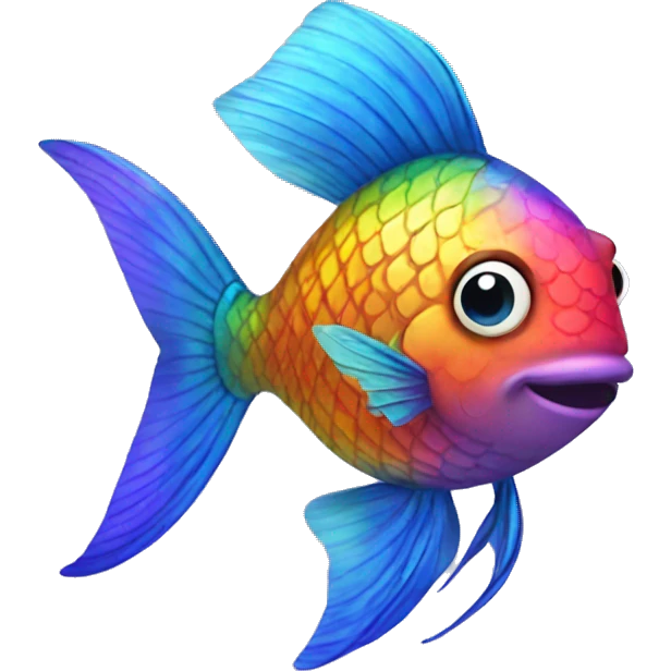 Rainbow fish emoji