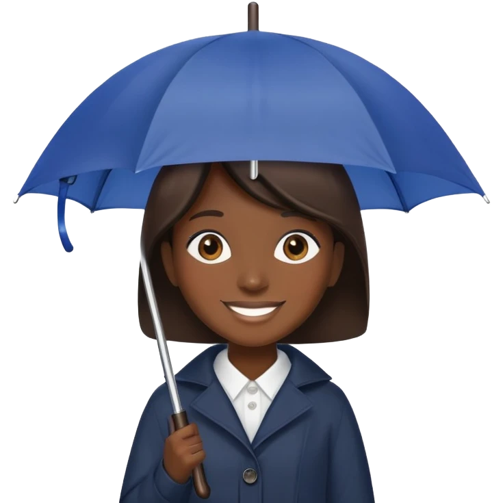 😓 wearing umbrella emoji