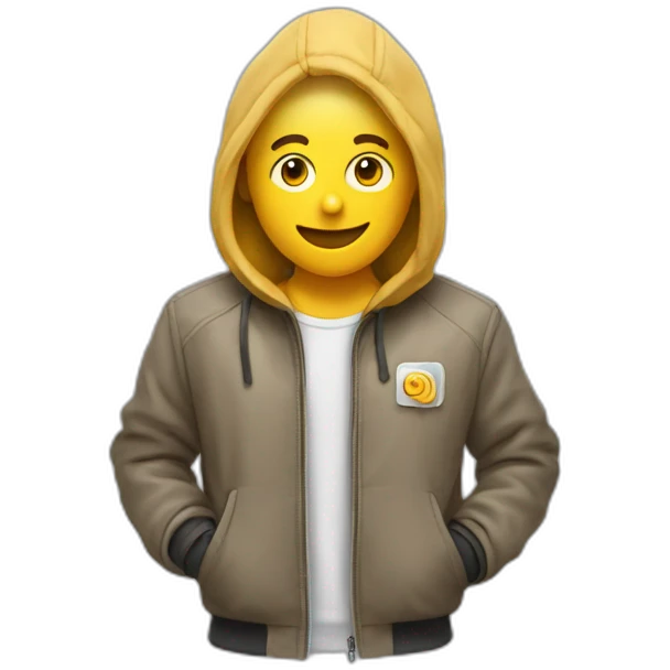 Humain avec une veste de marque emoji