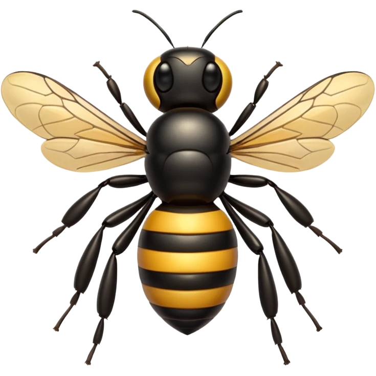 Bee very dark black emoji