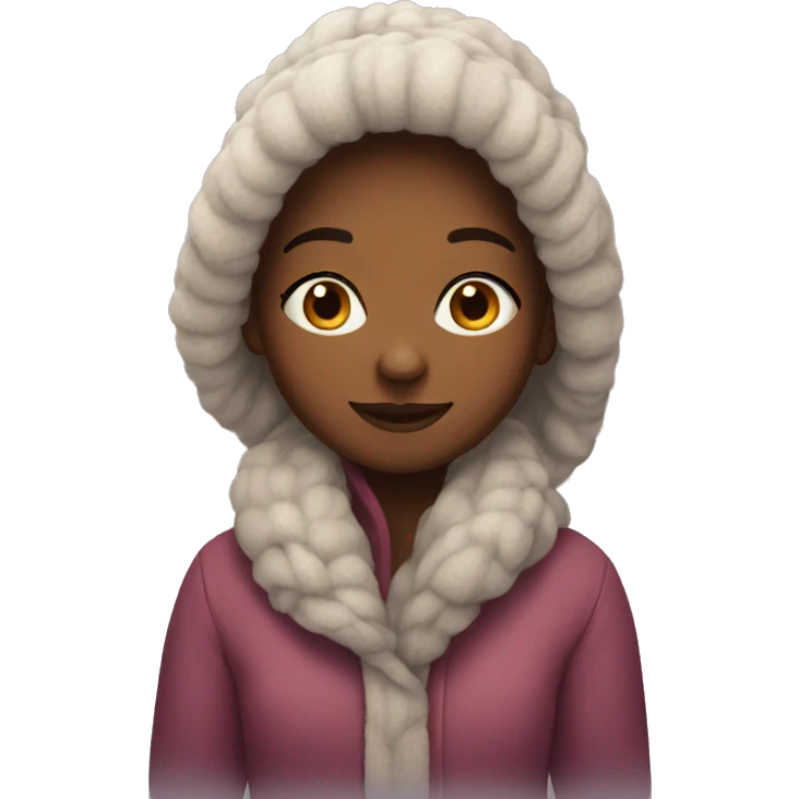 cozy new year girl emoji